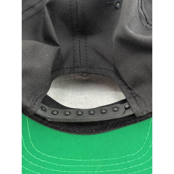 Vintage 80's Black Iowa Hawkeye's Snapback Rope Hat Screen Print Logo Trucker - Picture 9 of 9